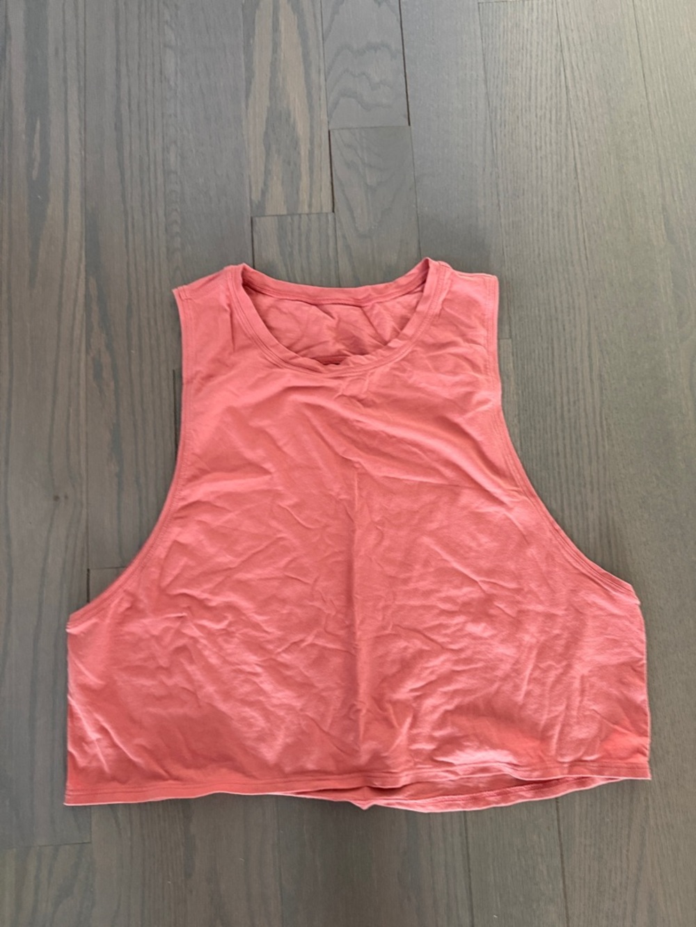 Lululemon Women's Cropped Muscle Tank Top - Coral Pink